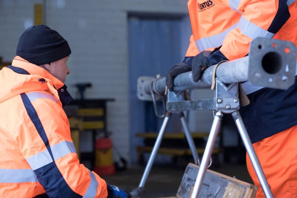 Formwork prop repair and refurbishment in a professional rental yard
